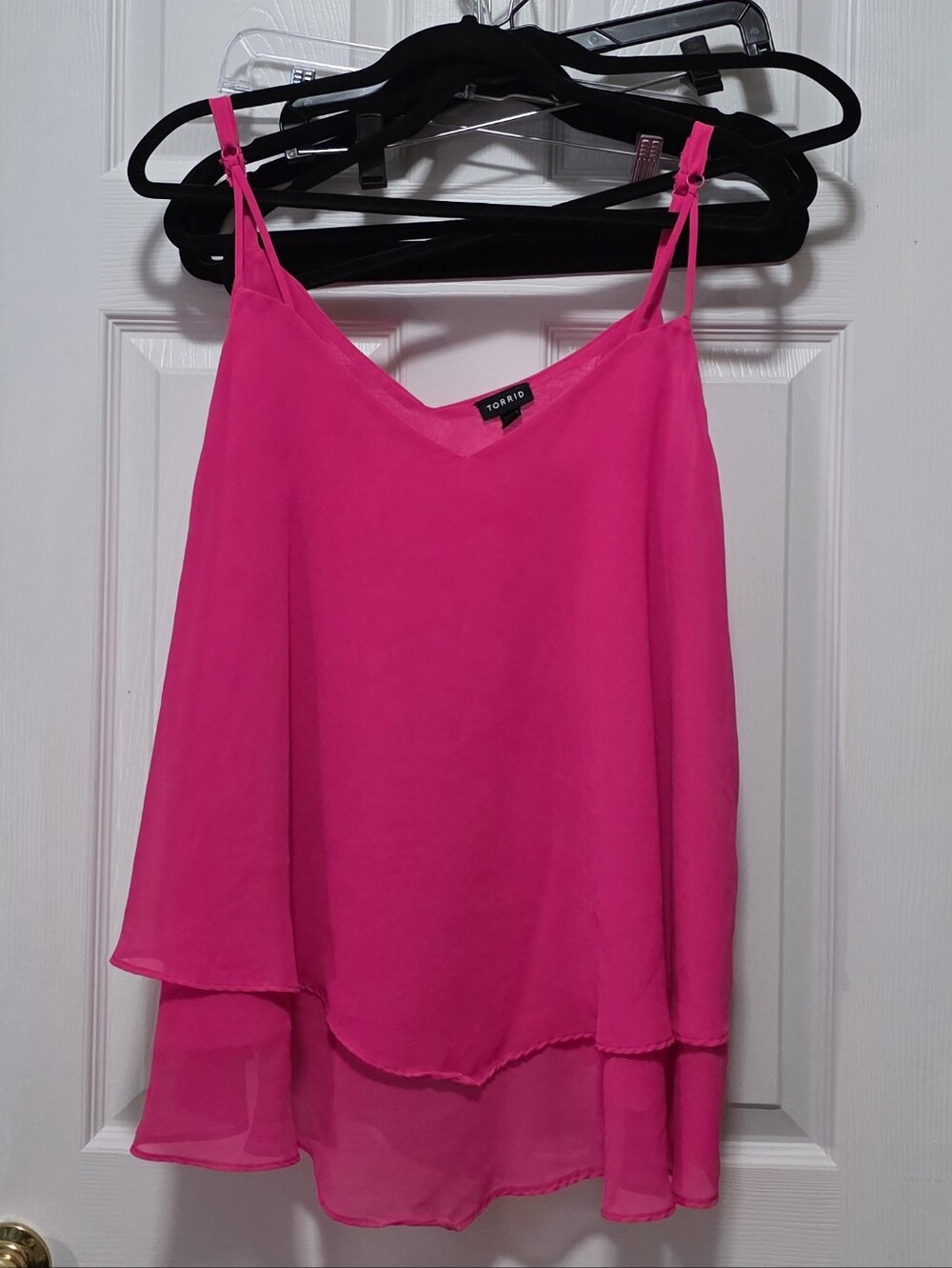 torrid Hot Pink Layered Spaghetti Strap Cami